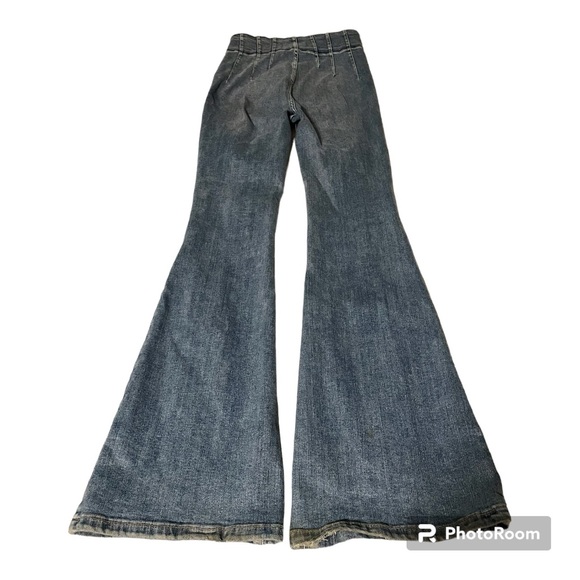 WE THE FREE Jayde Flare Jeans Sunburst Blue High Waist Size 26 - Picture 6 of 10